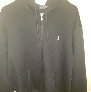 Polo by Ralph Lauren-Black Zip Up Sweatshirt
